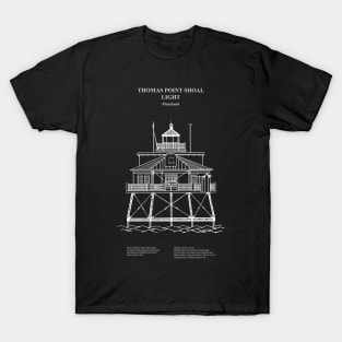 Thomas Point Shoal Light Lighthouse - Maryland - ADpng T-Shirt